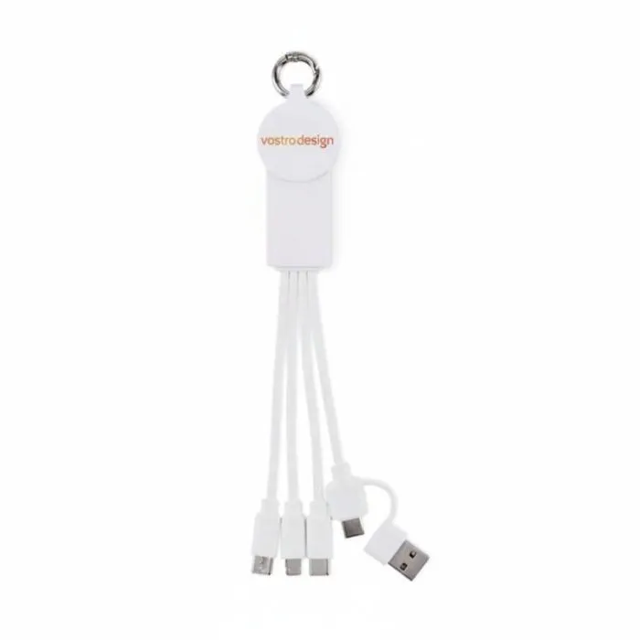 Cavo di ricarica personalizzato 2-in-1 con connettori multipli