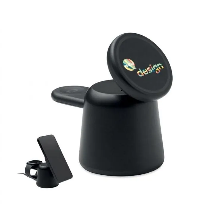 Caricabatterie wireless personalizzato 15 W 3 in 1 - SIMPA
