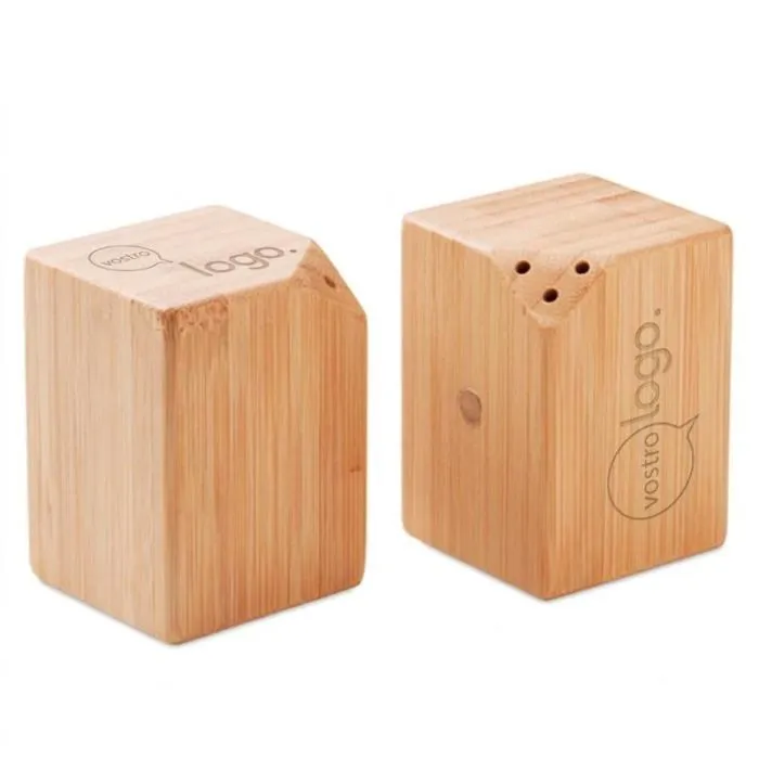Set magnetico personalizzabile per sale e pepe in bambù - BOTH