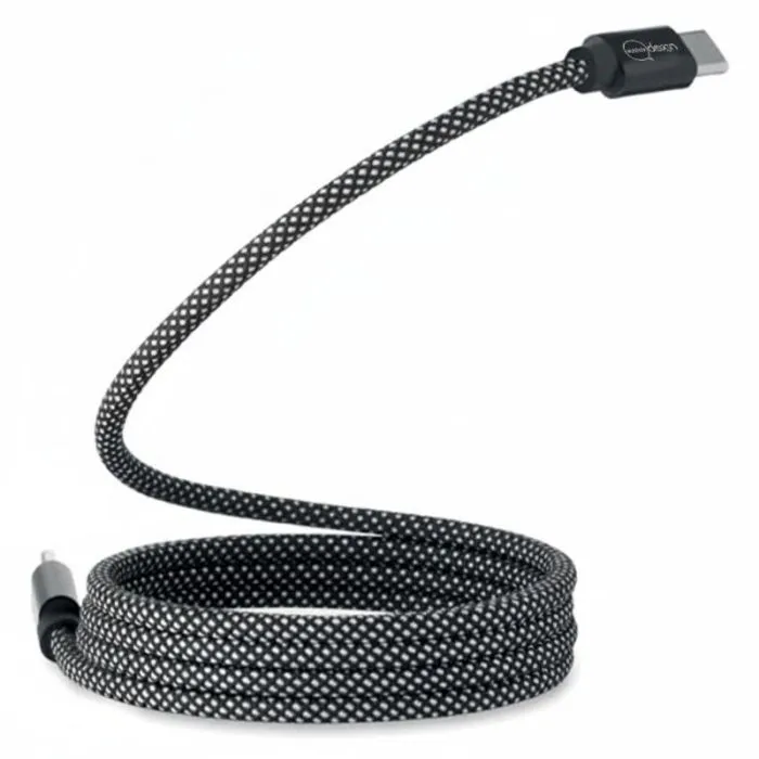 Cavo magnetico intrecciato in RPET da 60 W personalizzabile – BRAID