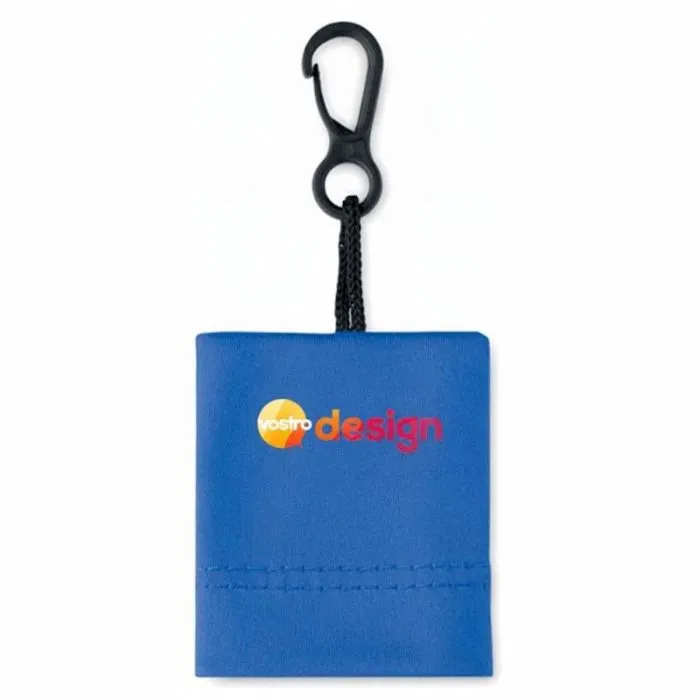 Salviettina personalizzabile in RPET con gancio - Clear