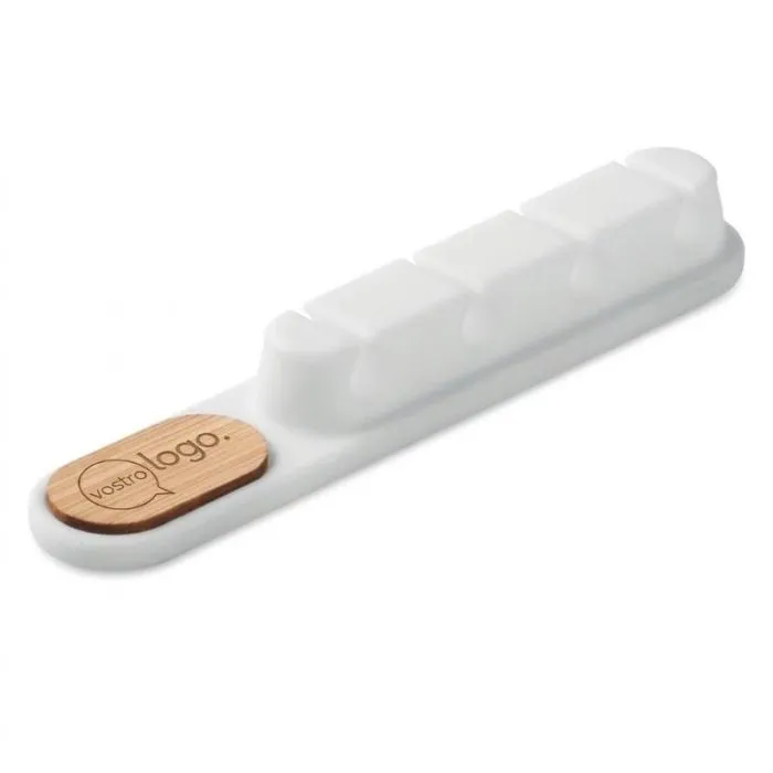 Portacavi personalizzabile in silicone e bambù - ORDER