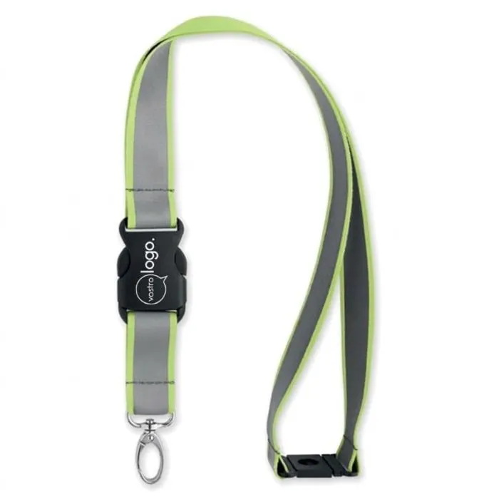Cordino riflettente in RPET personalizzabile con fibbia staccabile - TOSEE