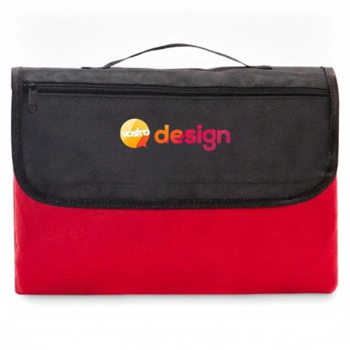 Coperta da picnic pieghevole in pile con tasca e manico personalizzabile
