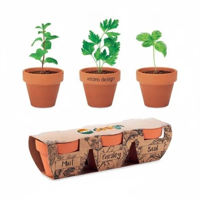 3 vasi da fiori promozionali FLOWERPOT
