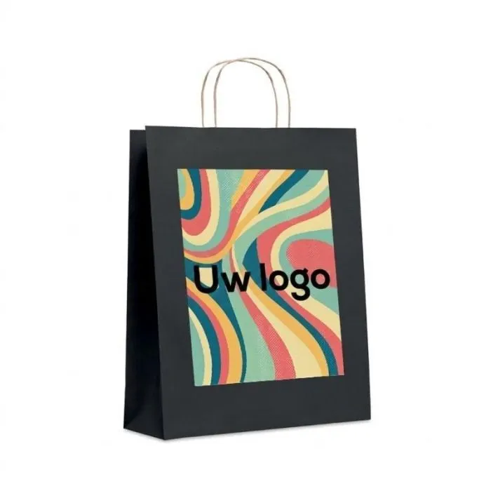 Gepersonaliseerde papieren tas in groot formaat PAPER TONE L