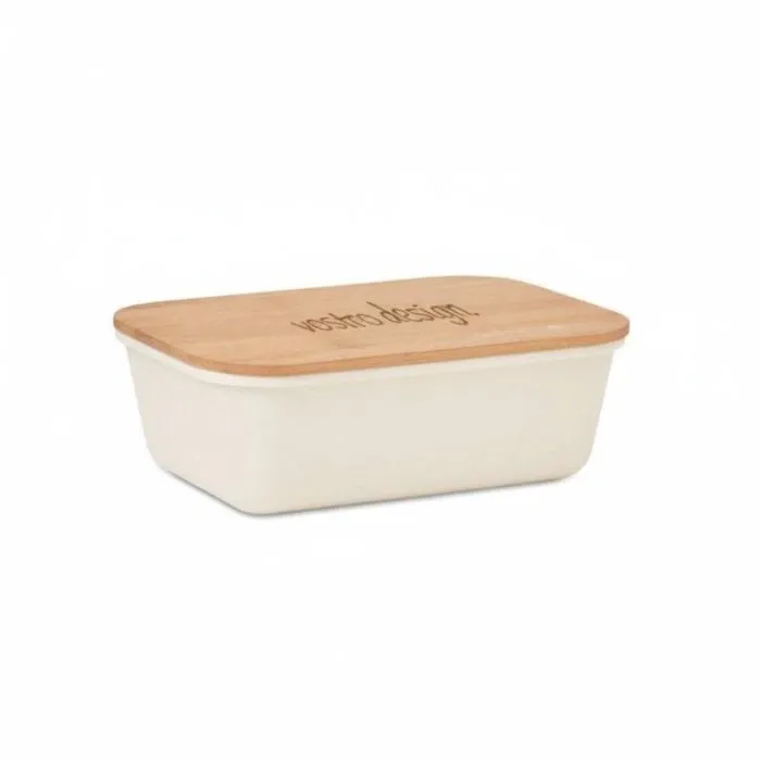 Contenitore per il pranzo personalizzato con coperchio in bambù THURSDAY