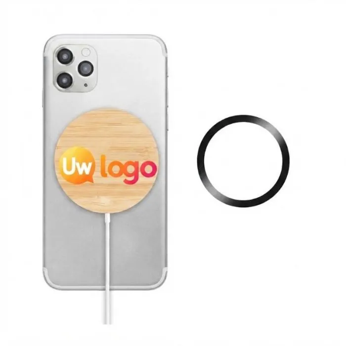 RUNDO MAG: draadloze magnetische oplader met reclamefunctie