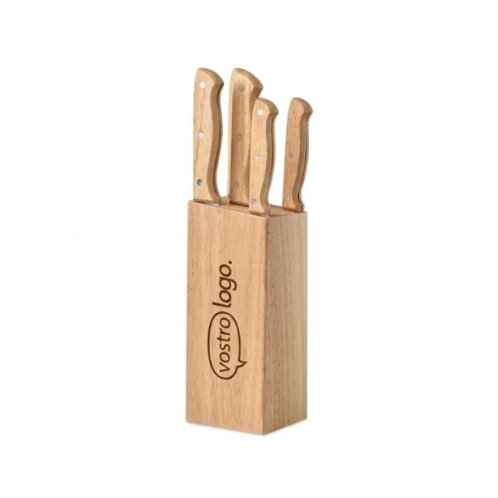 Set di 5 coltelli promozionali con base GOURMET