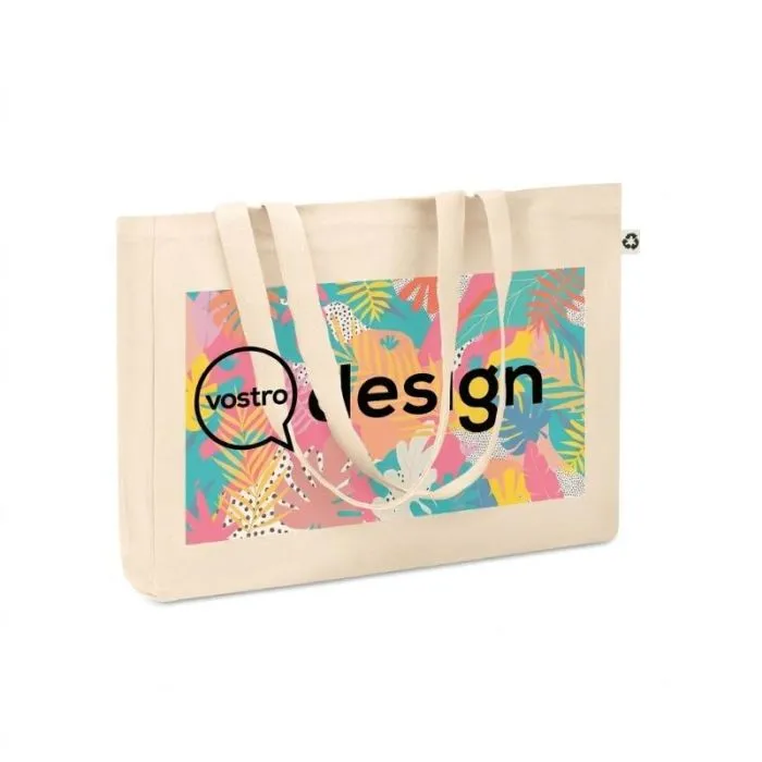 Borsa in tela riciclata personalizzata da 280 g/m² RESPECT