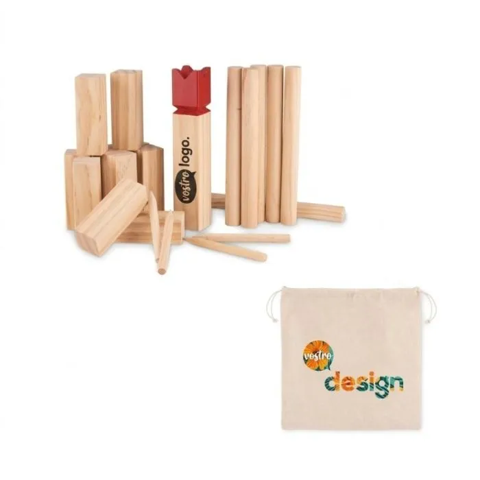 Gioco di lancio in legno di pino personalizzato KING