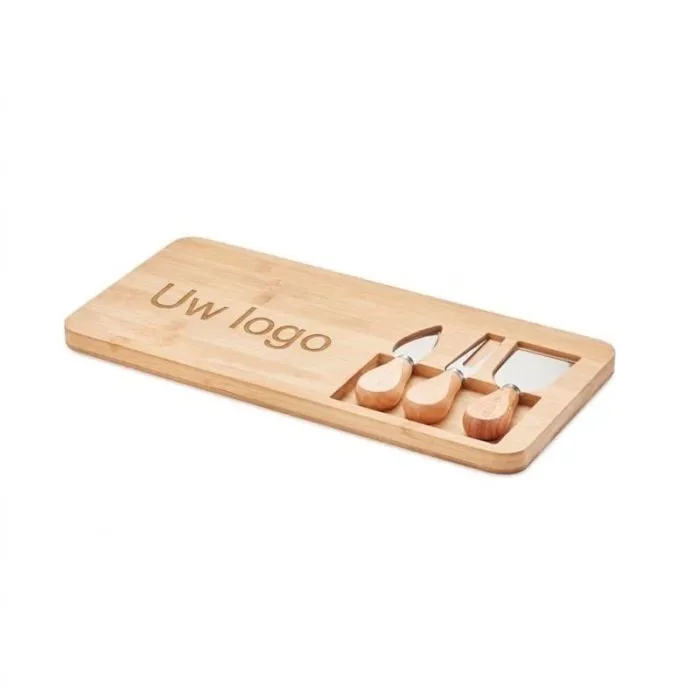 Gepersonaliseerd kaasplateau van bamboe GLENAVY