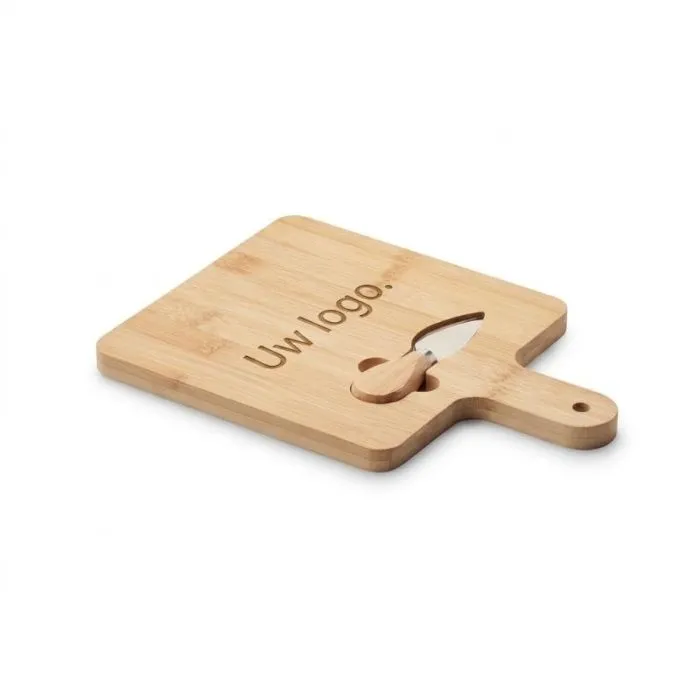 DARFIELD bamboe-kaasplankje met reclameopdruk