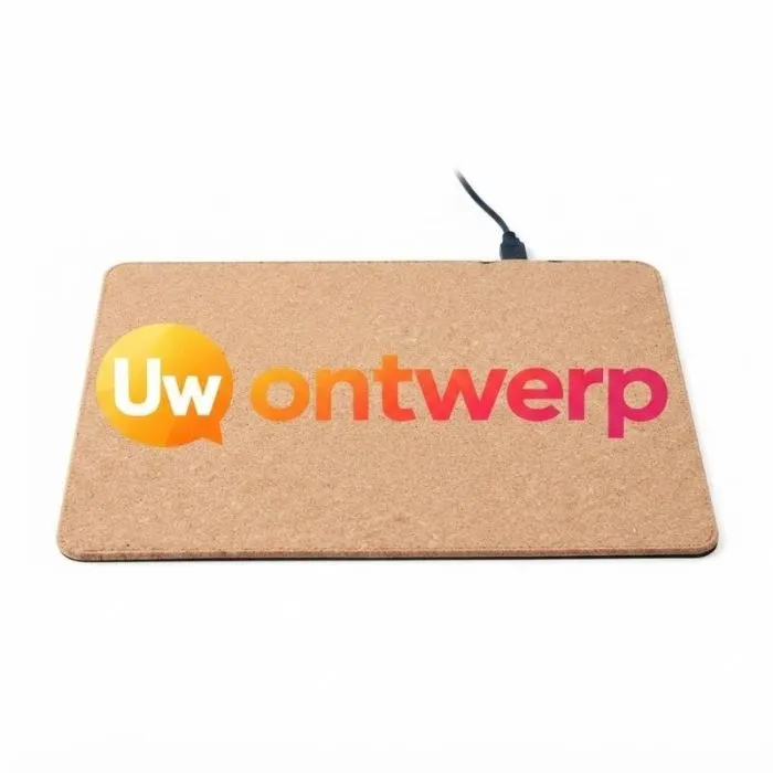 Reclamemuismat met oplaadfunctie van kurk – WIRELESS MATTY