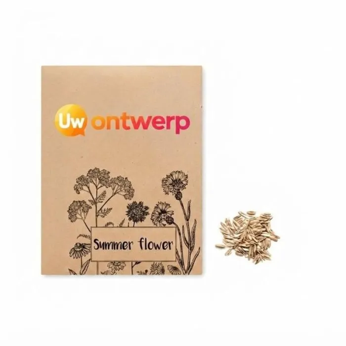 Gepersonaliseerde envelop met wildebloemzaden van SEEDLOPE