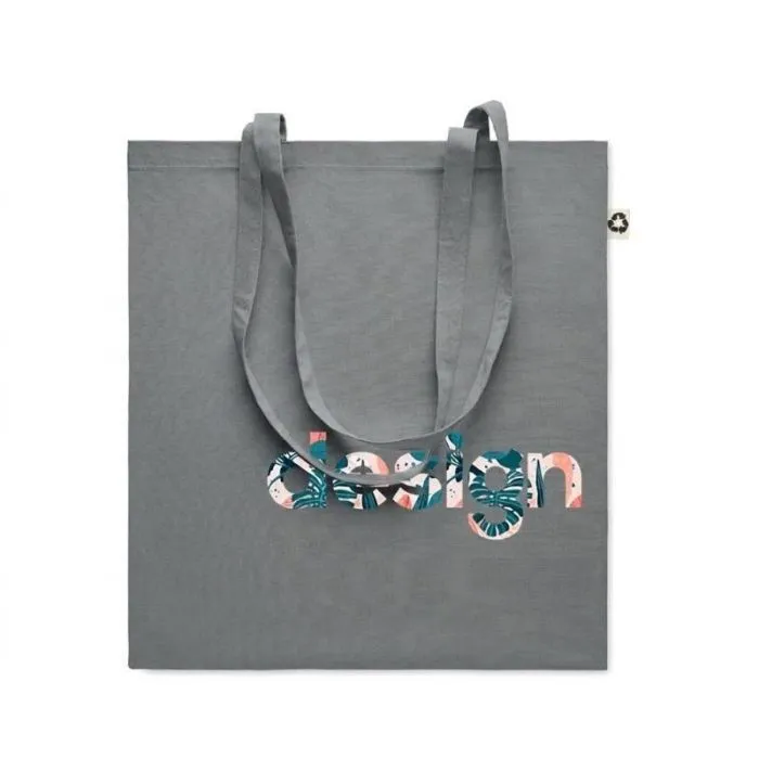 Borsa shopping promozionale in cotone riciclato ZOCO COLOUR