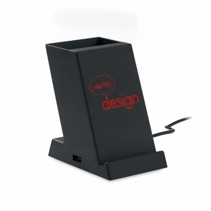 Caricabatterie wireless personalizzato da 15 W in ABS BLOCK