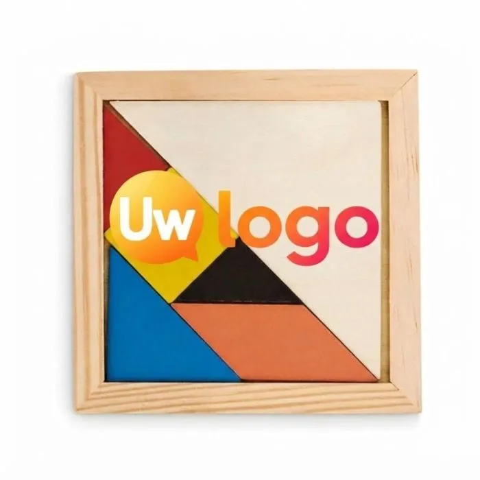 Houten tangram-puzzel TANGRAM voor reclamedoeleinden