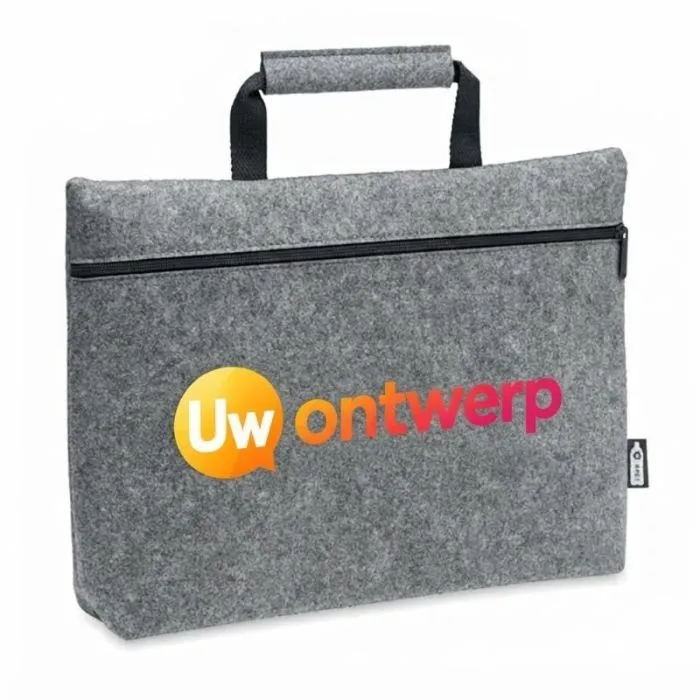 RPET-vilt laptoptas van TAPLA voor reclamedoeleinden