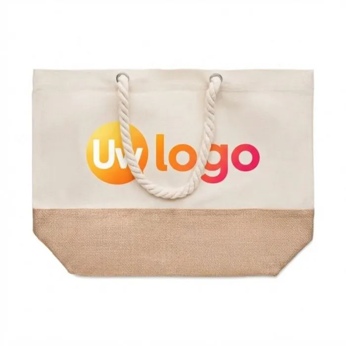 Strandtas van canvas 280 gr/m PANTAI, gepersonaliseerd