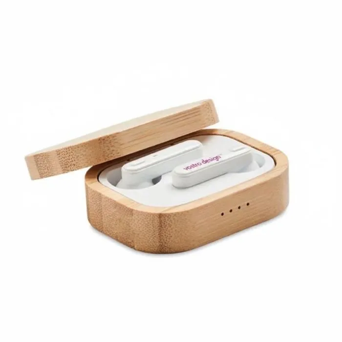 Auricolari TWS con custodia in bambù promozionale - JAZZ BAMBOO