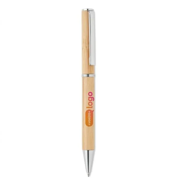 Penna a sfera promozionale a rotazione in bambù - NAIRA