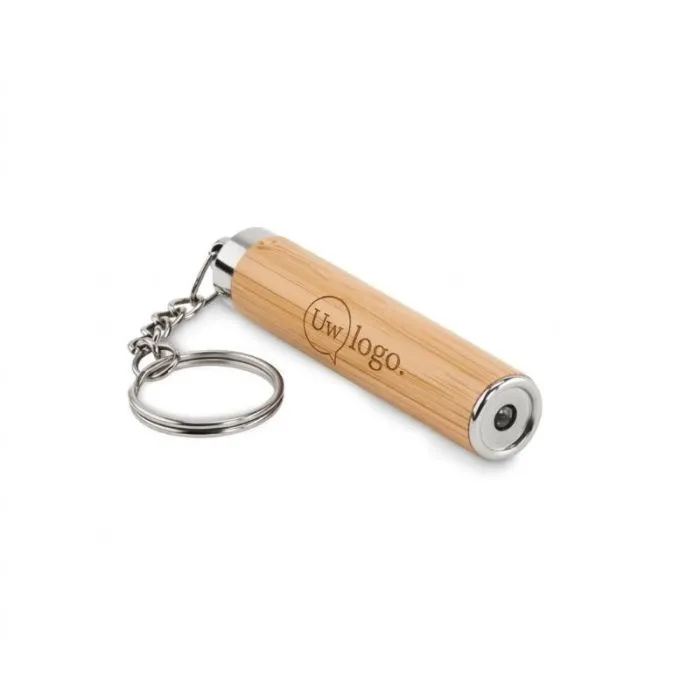 Mini-zaklamp van bamboe als relatiegeschenk - PIANTI