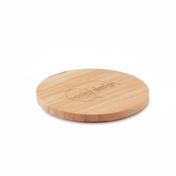 Caricabatterie wireless in bambù da 15 W promozionale - RUNDO LUX