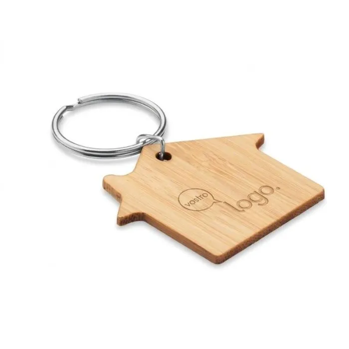 Portachiavi fatto a mano in bambù personalizzato - HOUSEBOO