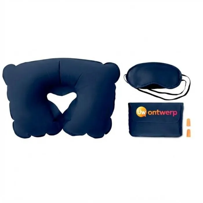 TRAVELPLUS-promotieset met kussen, slaapmasker en oordopjes
