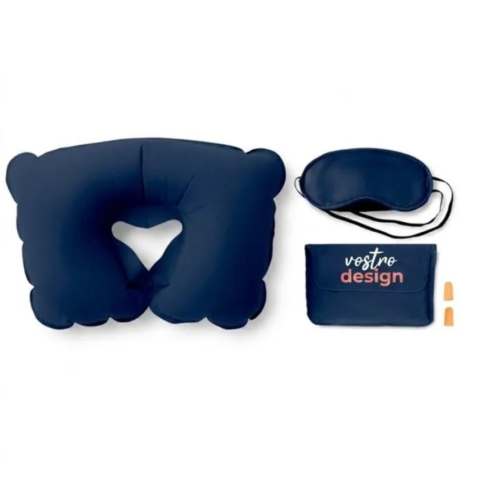 Set promozionale composto da cuscino, maschera e tappi per le orecchie TRAVELPLUS