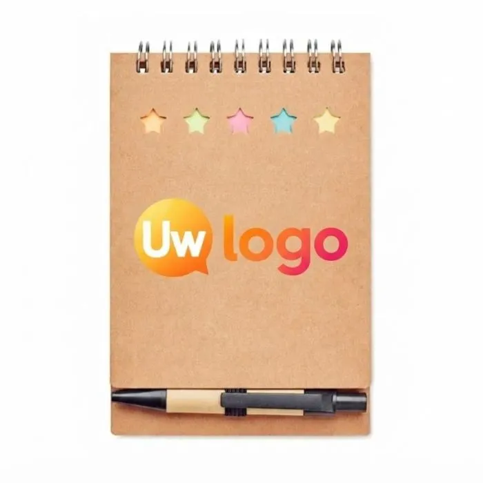 Gepersonaliseerd notitieboekje met pen en MULTIBOOK-vellen
