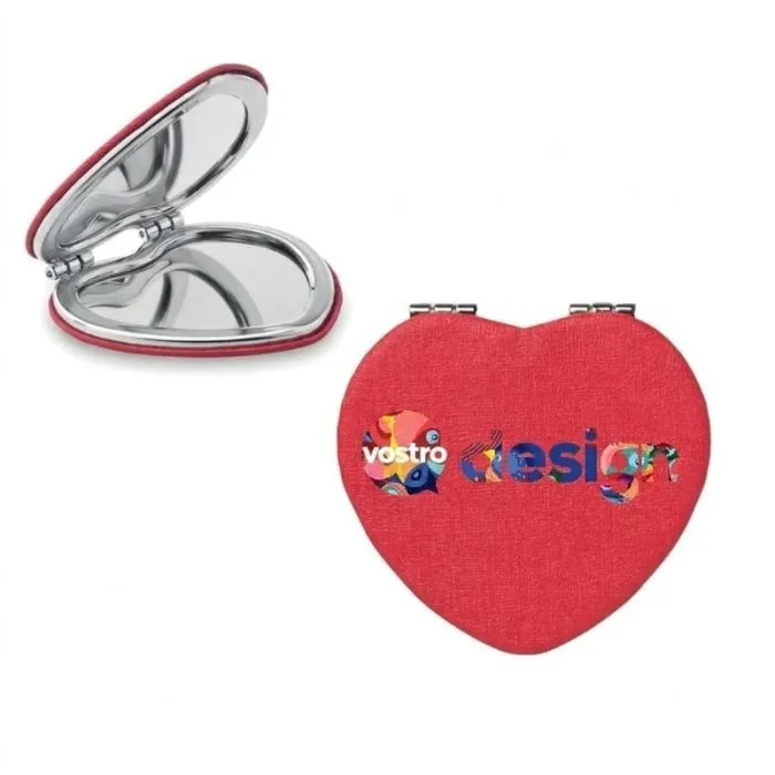 Specchio a forma di cuore pubblicitario in PU GLOW HEART