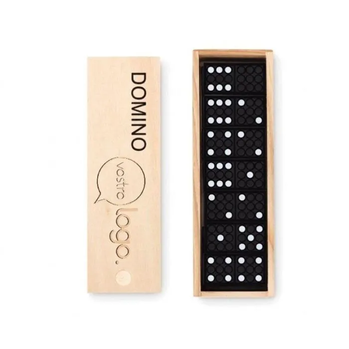 Set di domino promozionale in una scatola DOMINO