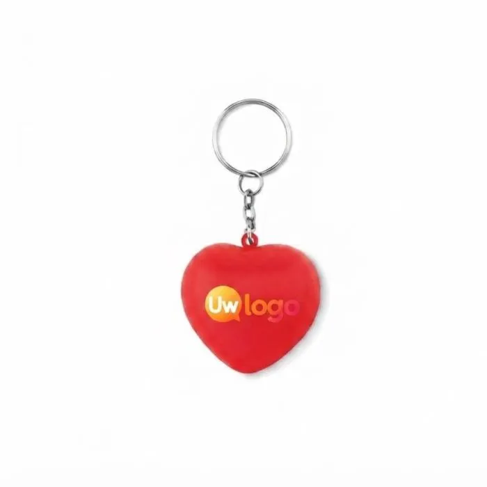 Promotionele sleutelhanger van PU in de vorm van een hart: LOVY RING