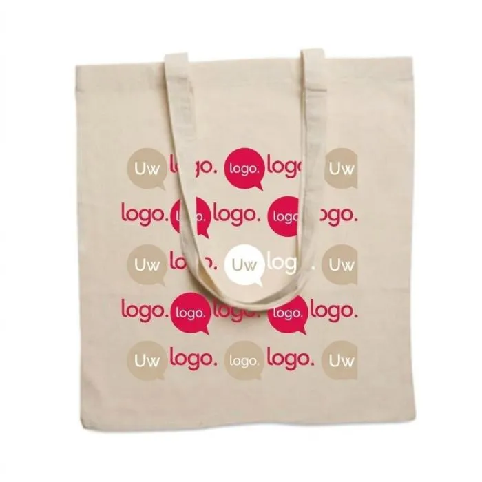 Gepersonaliseerde boodschappentas van katoen 140 g/m² COTTONEL +