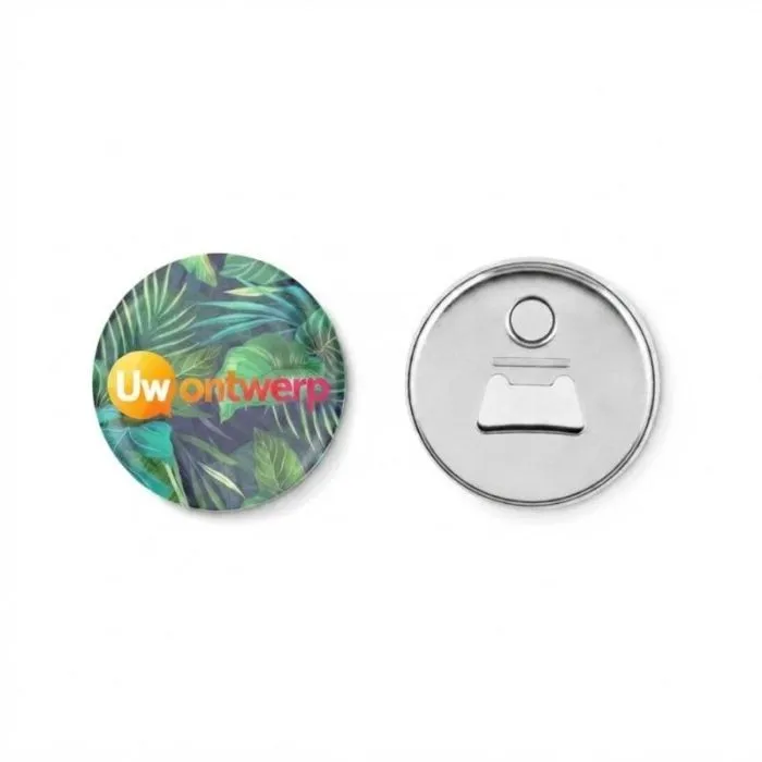 Metalen reclamemagneet en flesopener PIN OPENER