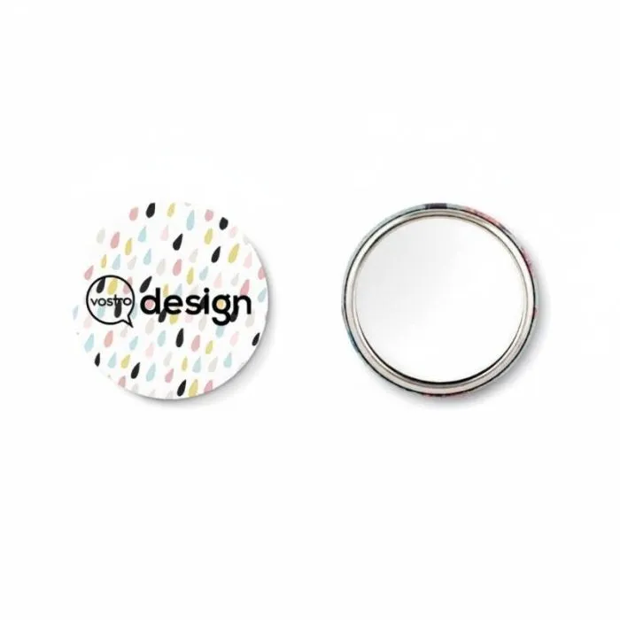 Specchio compatto in metallo personalizzato