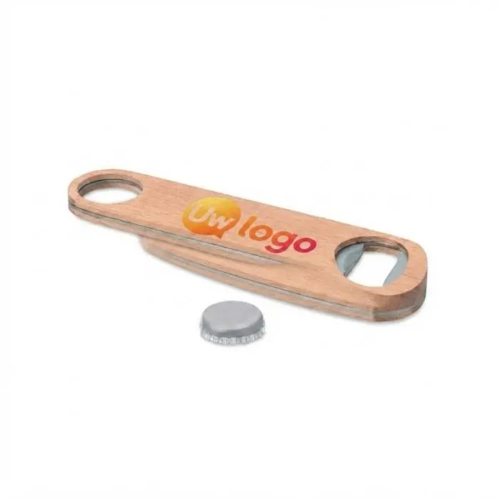 Houten reclame-flesopener CANOPY