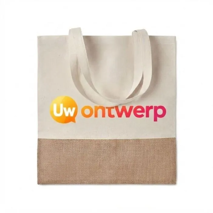 Promotionele boodschappentas met jute. INDIA TOTE