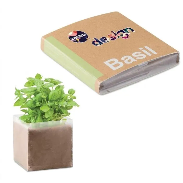Supporto pubblicitario con semi di basilico BASIL