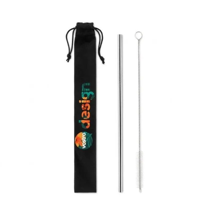 Cannucce e spazzolini promozionali in acciaio. COLD STRAW