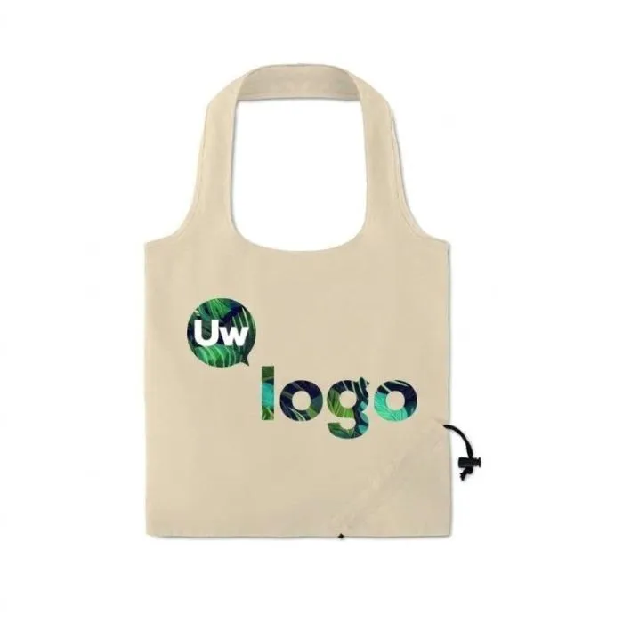 Op maat gemaakte, opvouwbare katoenen tas, 105 g/m², FRESA SOFT