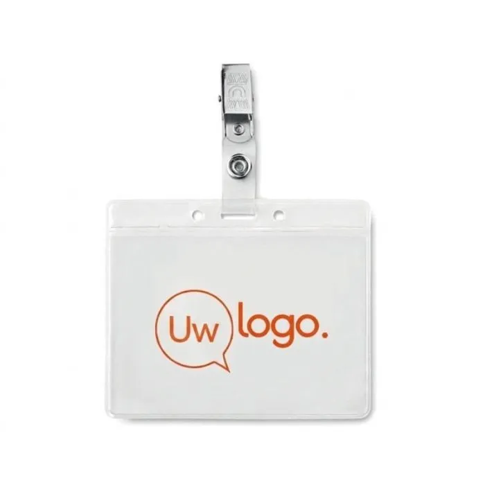 CLIPBADGE: PVC-badgehouder voor reclamedoeleinden