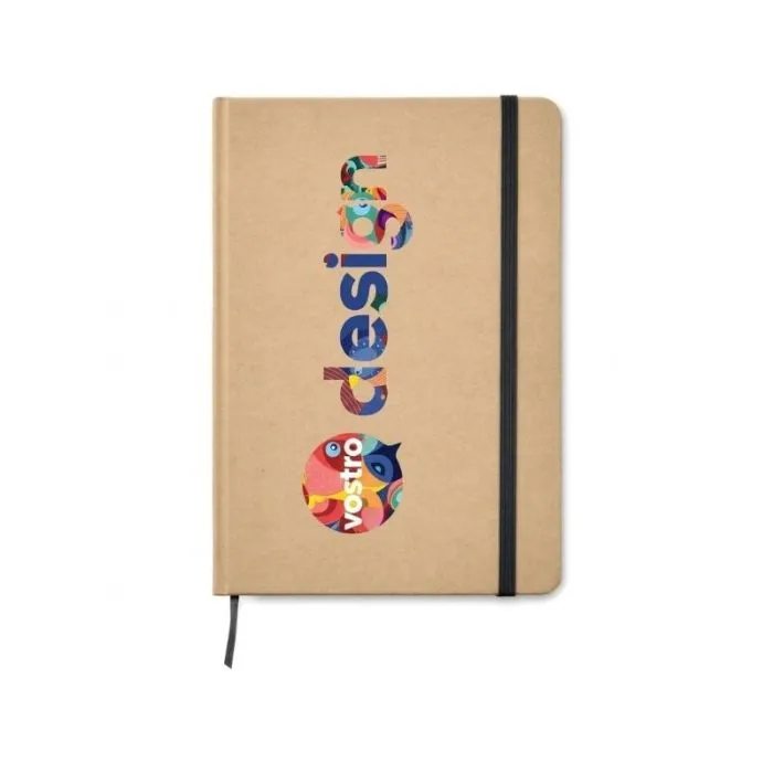 Taccuino pubblicitario A5 in cartone riciclato EVERWRITE