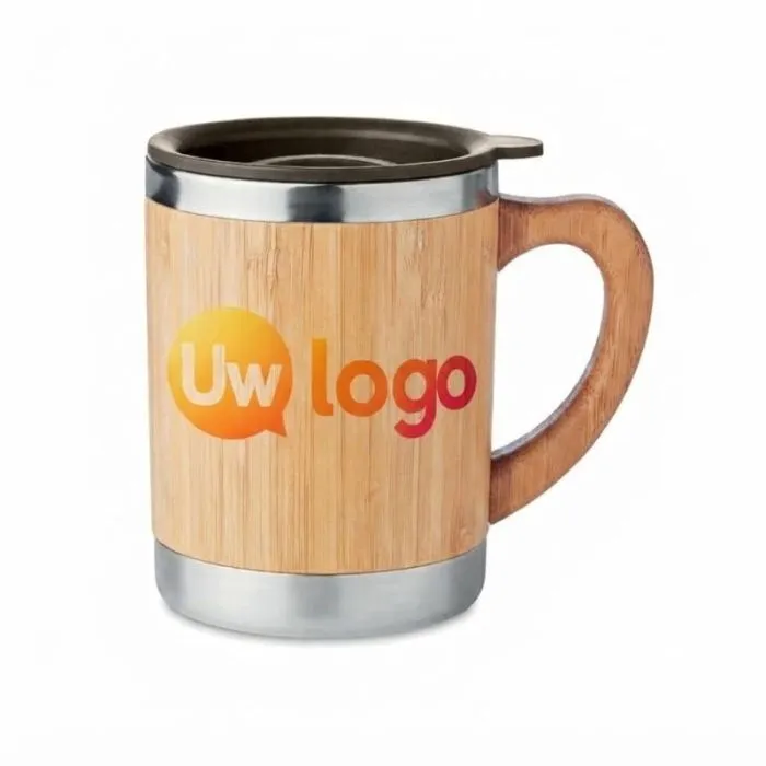 Dubbelwandige reclamebeker 300 ml MOKKA