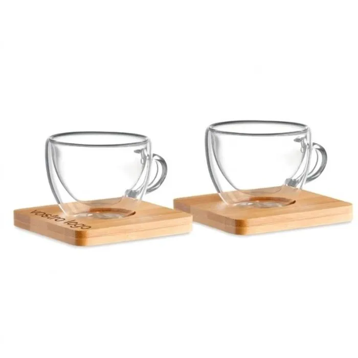 2 tazzine da caffè personalizzate a doppia parete BELIZE