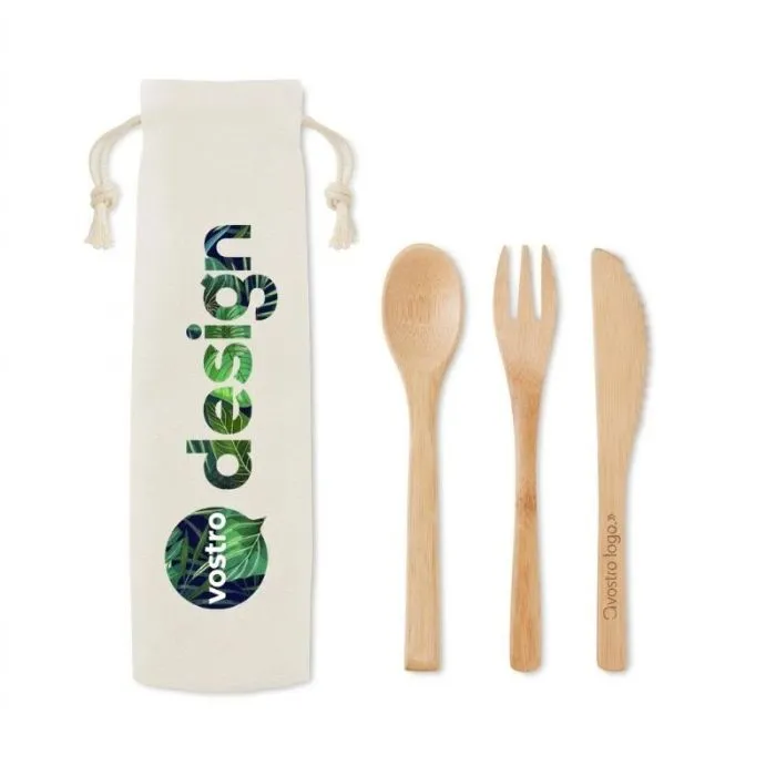 Set di posate in bambù promozionale SETBOO
