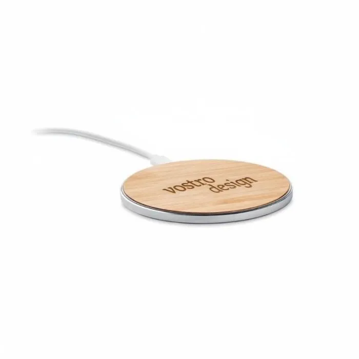 Caricabatterie wireless personalizzato in bambù DESPAD