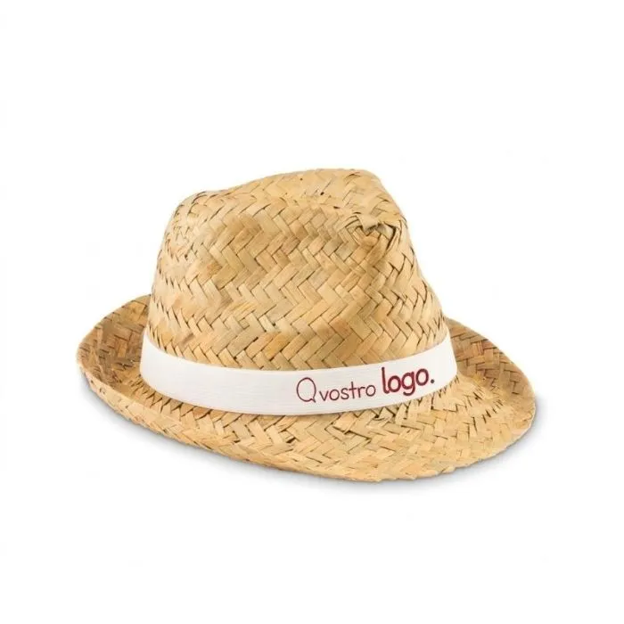 Cappello di paglia naturale personalizzato MONTEVIDEO